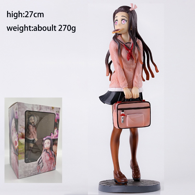 25cm Demon Slayer Anime Figure Kochou Shinobu Uniform Nezuko Kamado PVC ...