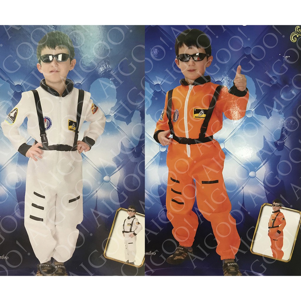 Astronaut Costume for Kids Orange White Career Occupation Cosplay NASA ...