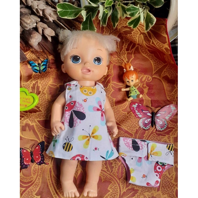 Baby Alive Clothes/Baby Alive Reversible Dress w/ Diaper 12 Inches Doll ...