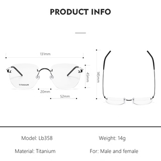 Nordic style screw free design, ultra-light titanium wire rimless ...