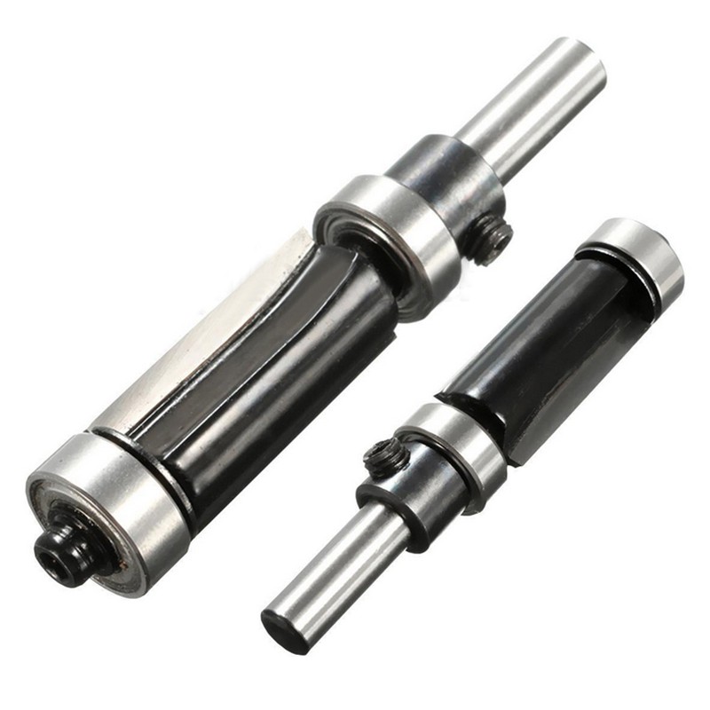 tocawe 1pc 1/4'' Shank Carbide Top & Bottom Bearing Flush Trim Pattern