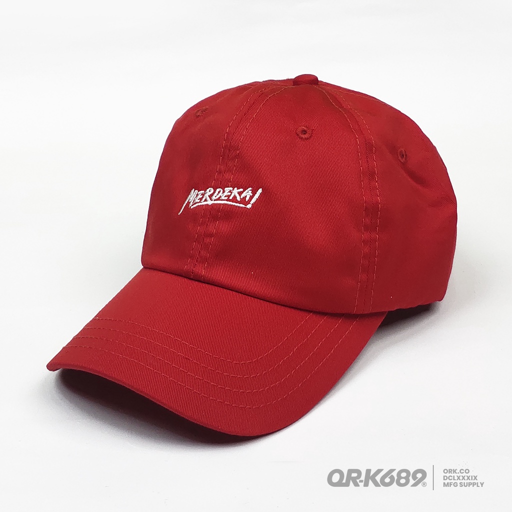 PRIA MERAH Ork689 Men's Polo Cap Merdeka Baseball Cap Red Distro ...