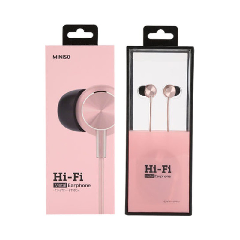 Pink Miniso In Ear Headphones Headphones Wireless Miniso Hifi