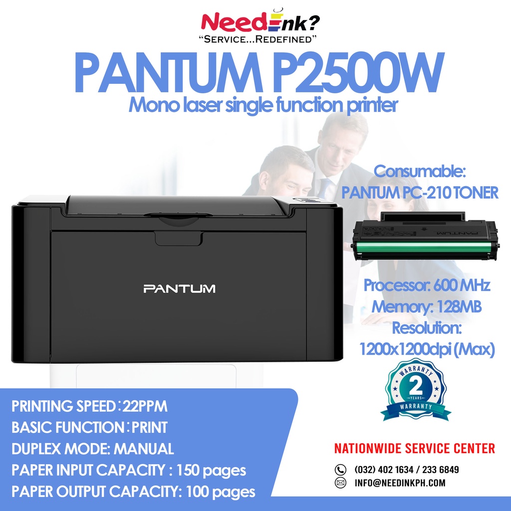 Pantum P2500W Mono Laser Single Function Printer | Shopee Philippines