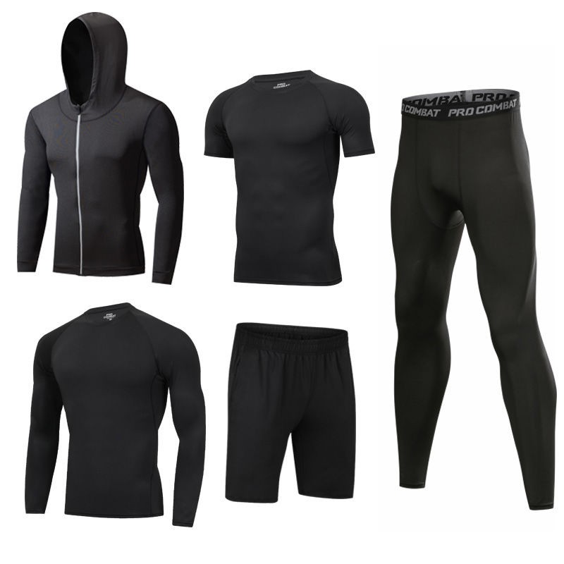 Gym Fitness Sport Wear Men Set 5 pcs/sets Sport Clothes Men