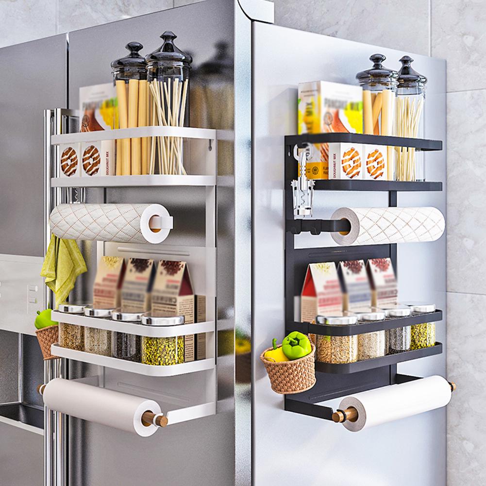 Magnetic Paper Shelves Refrigerator Rack Spice Rack Heavy Duty ...