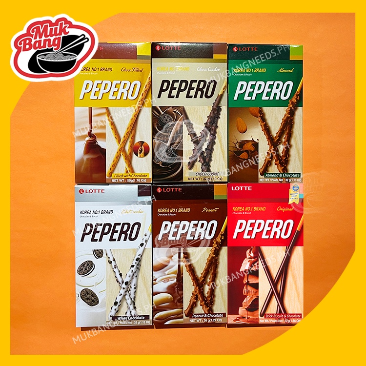 Lotte Pepero Chocolate Stick Almond Choco White Cookie Shopee