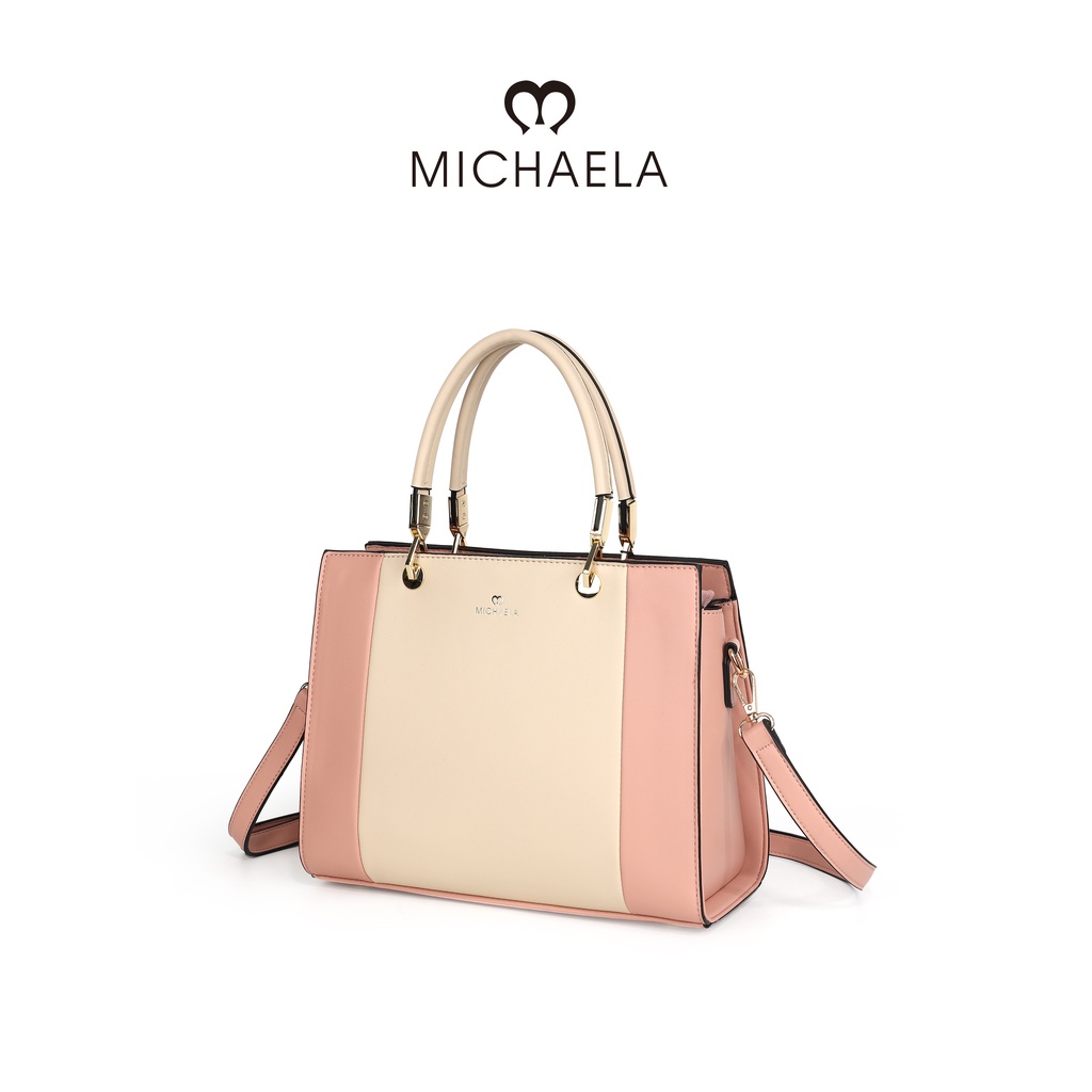 Michaela PU shoulder bag for women handbags with zip lock 2in1 2