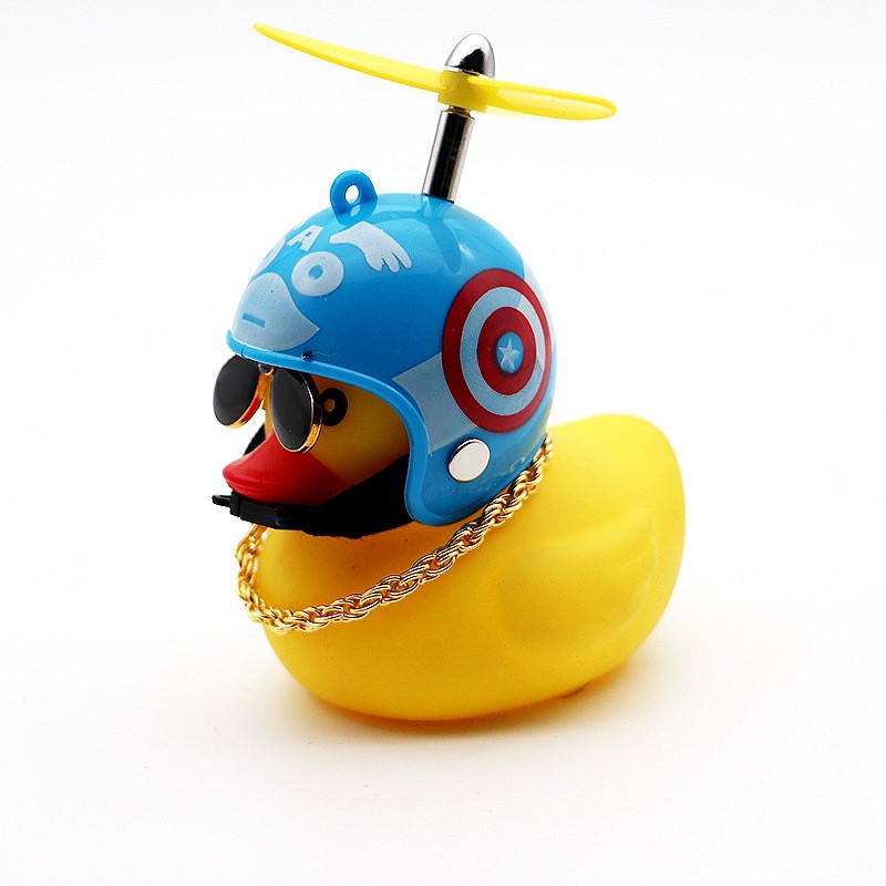 Globetrotter Little Yellow Duck Bike Horn With Lights TikTok s Hottest Bike Bell Helmet Decoration Bike Ring Sound Alarm