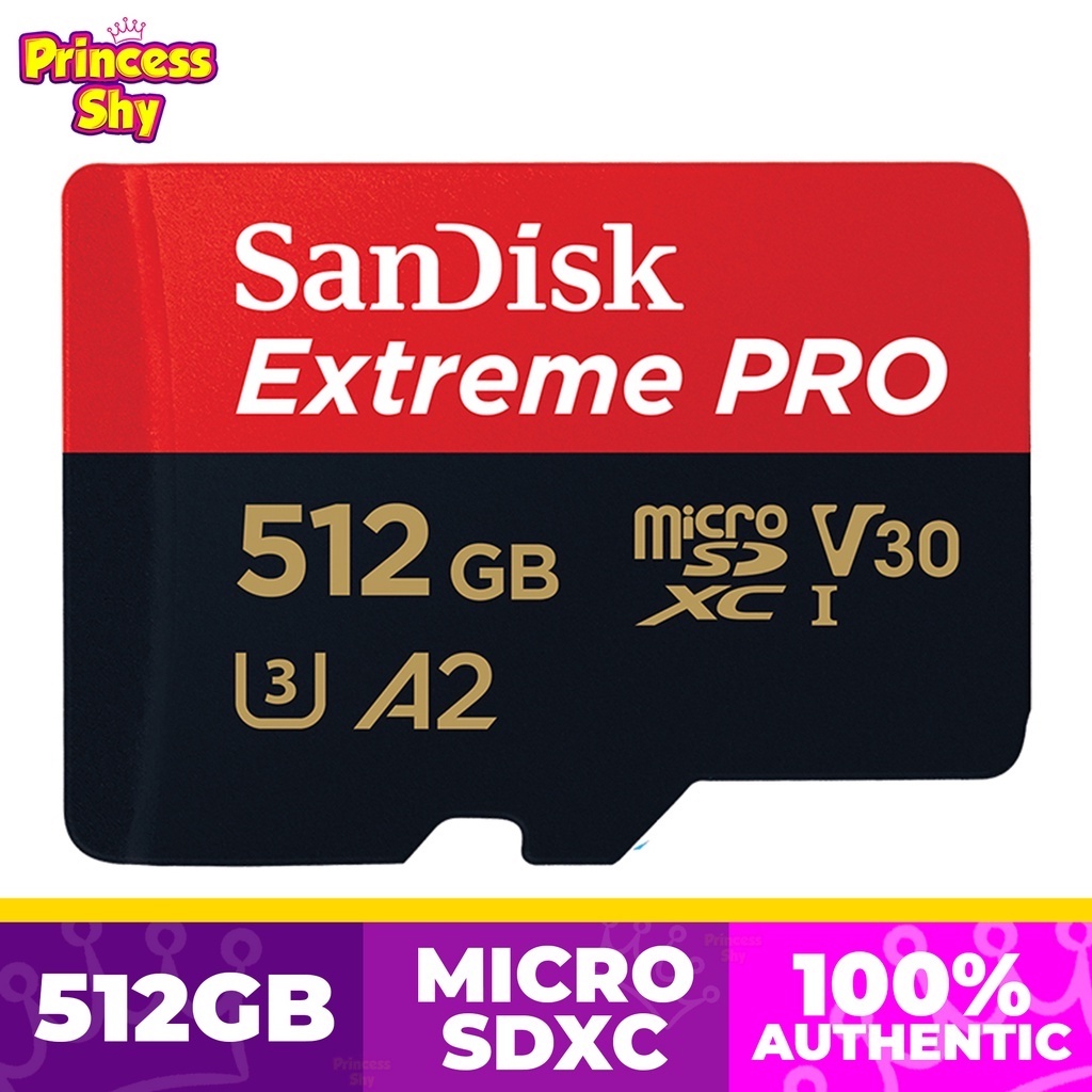 SanDisk 512GB Micro SDXC Extreme Pro Class 10 UHS1 U3 4K A2 Memory