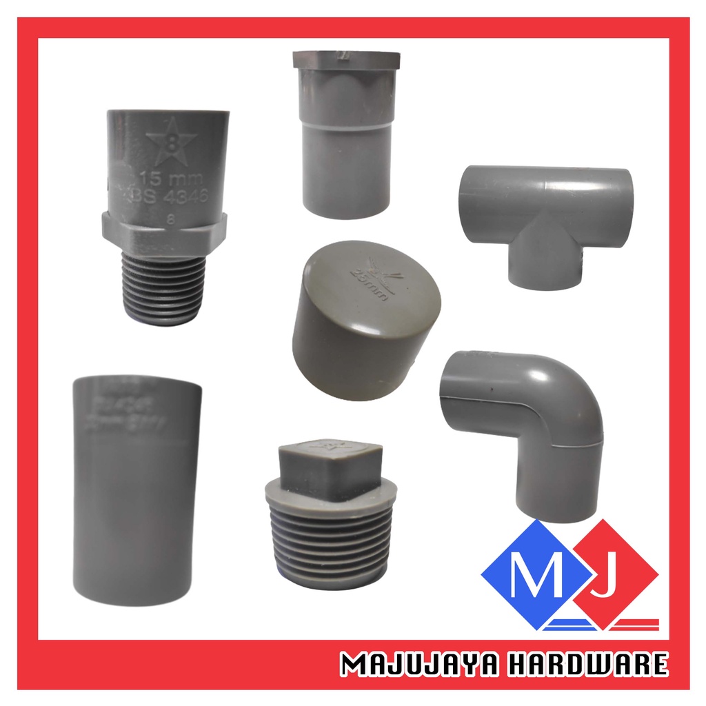32mm 40mm 50mm PVC Fitting Connector Socket Elbow Tee PT Socket Valve ...