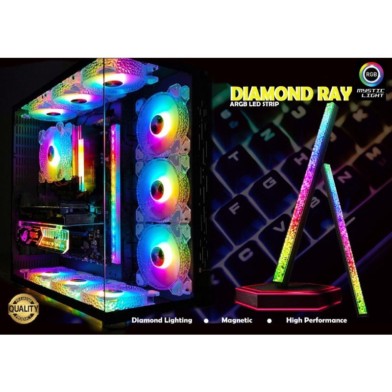 COOLMOON Computer 5V/4PIN Aura Sync RGB Fusion Cool Moon AR30 LED strip ...