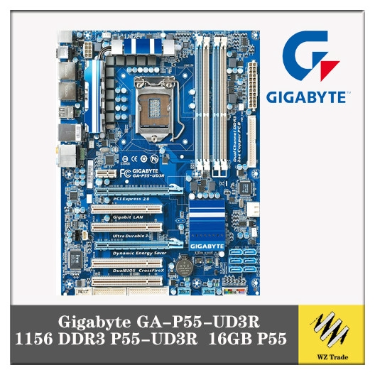 Original Motherboard For Gigabyte GA-P55-UD3R/ UD3L LGA 1156 DDR3 ...