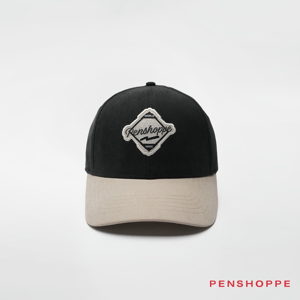 Penshoppe Varsity Cap With Patch For Men (Black/Off White) | Shopee ...