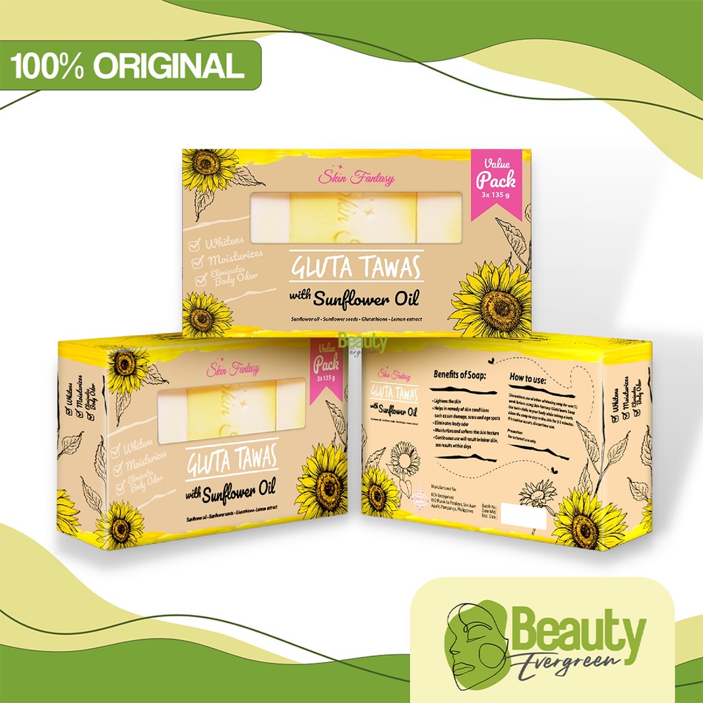 SKIN FANTASY GLUTA TAWAS SOAP WITH SUNFLOWER OIL (100 ORIGINAL