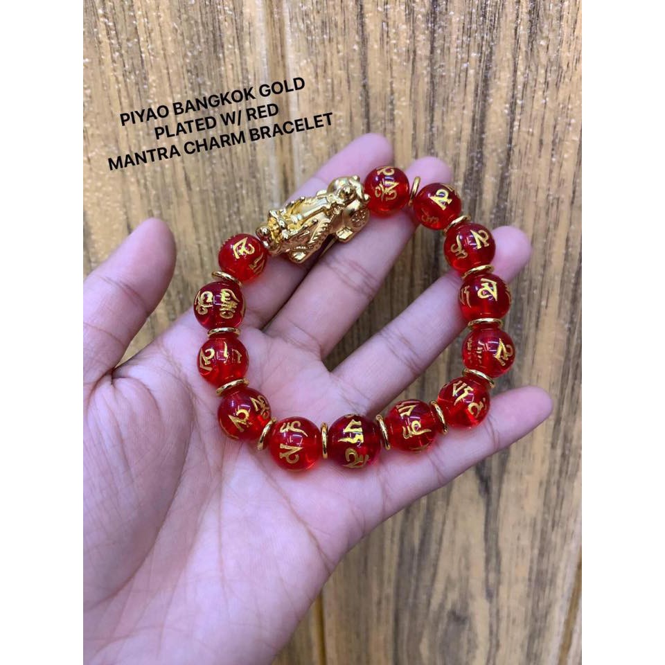 Red mantra bracelet deals