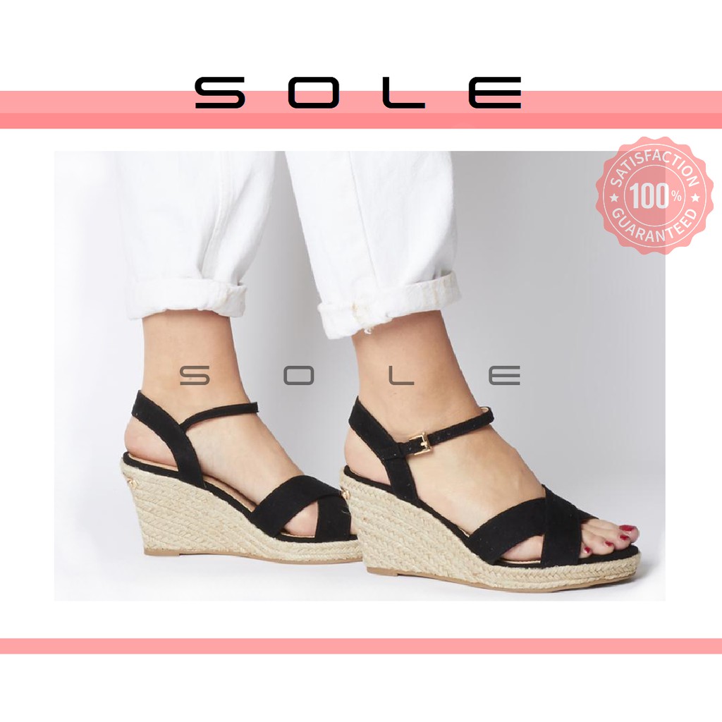 SOLE Carissa Cross Abaca Wedge Sandals Shopee Philippines