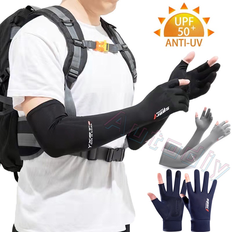 Riding Driving Long Arm Sleeve Gloves Sun Protection / UV Driving