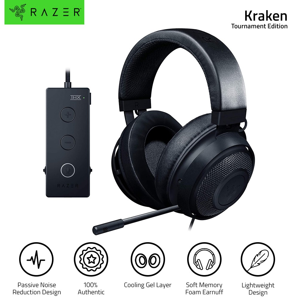 Razer Kraken Tournament Edition Wired Gaming Headset with USB Audio