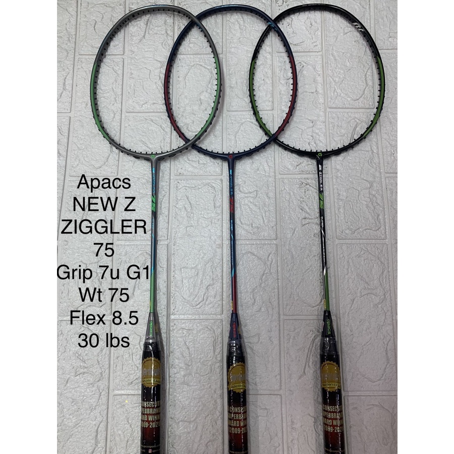 Original APACS Z ZIGGLER 75 grip 7U G1 Badminton Racket | Shopee ...