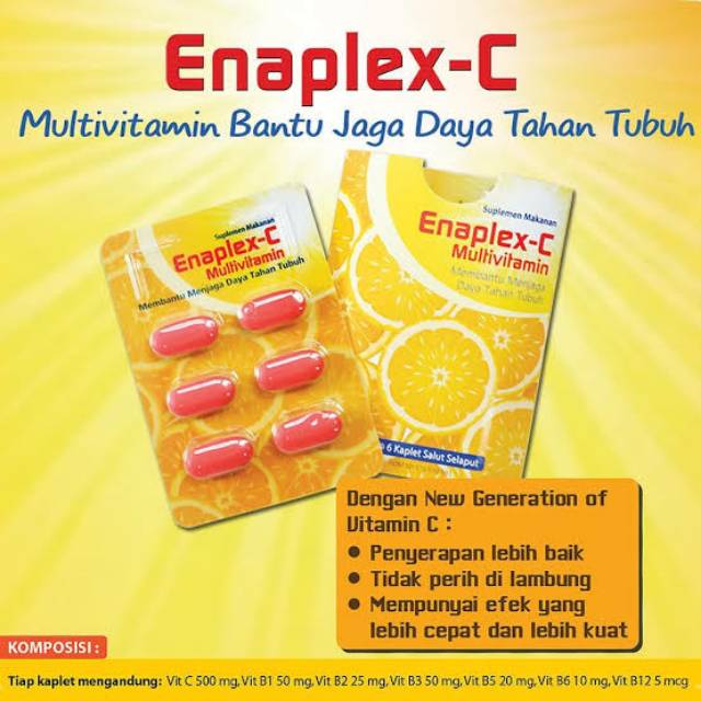 Enaplex-C Vitamin C & B Complex Maintains Body Immune System 1 Blister ...