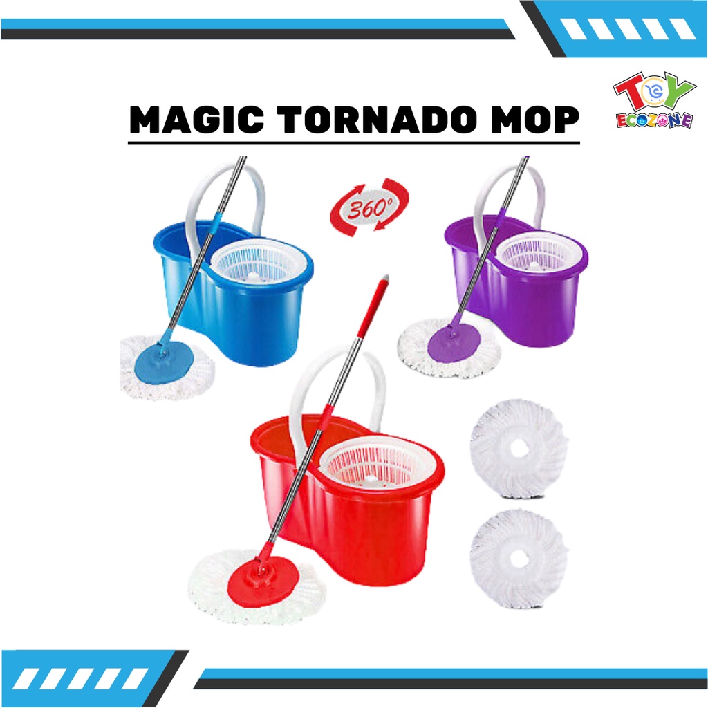Spin Mop With Spinner and Bucket Magic Tornado Mop 360 Easy Rotating ...
