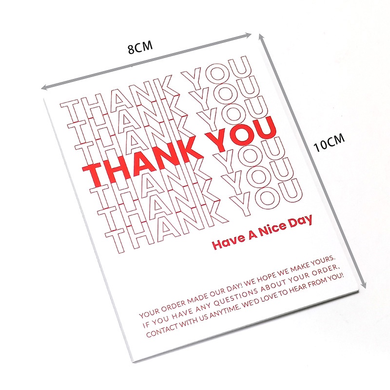 30pcs 8*10CM White Rectangular Sticker Thank You Sticker TQ Gift ...