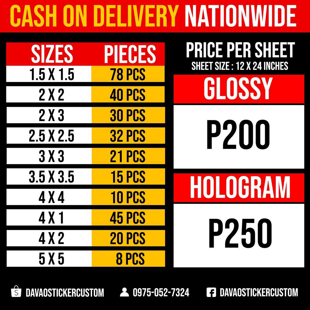 DAVAO STICKER CUSTOM, Online Shop | Shopee Philippines