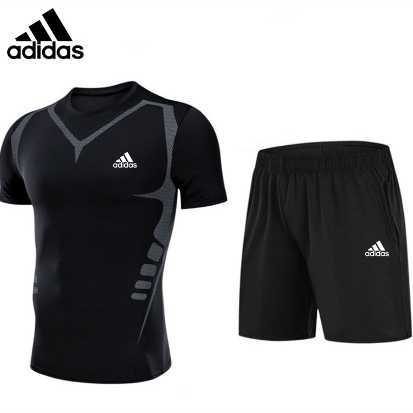 Adidas Swimming Suit Men Tshirt Shorts Swim Suit 2 Set Swimming Sportwear Quickdry Surfwear Gym Short Sleeve Tee Shopee Philippines