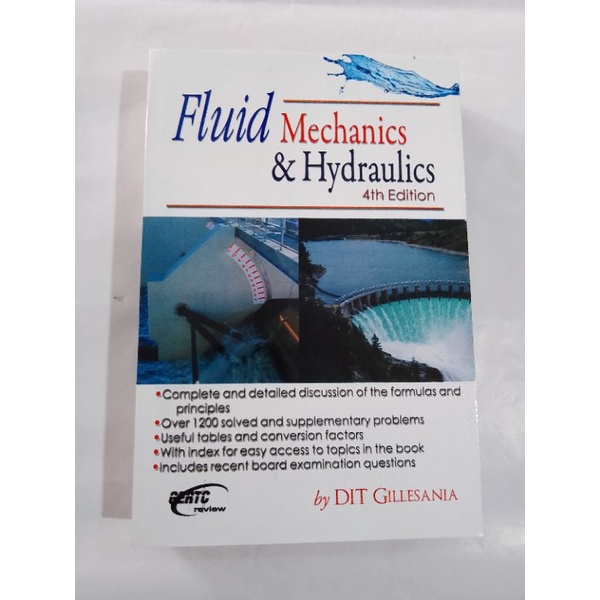 Fluid Mechanics & Hydraulics 4th edition byDit Gillesania Shopee