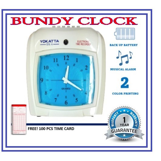 Time Attendance Recorder BUNDY CLOCK Yokatta DX6 Bundy Clock Time