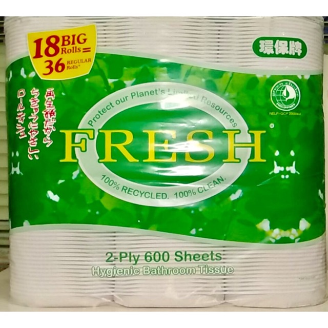 Fresh Bathroom Tissue 2Ply Toilet Paper 18 rolls Shopee Philippines