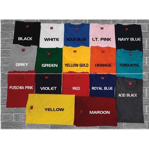 Yalex Plain R-neck T-shirt red label white & light colors posted price ...