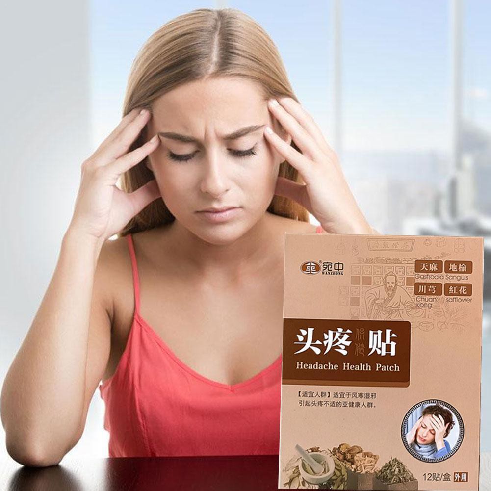 12 Tablets Box Of Headache Relief Patch To Treat Migraine Dizziness And Pain Relief Ointment