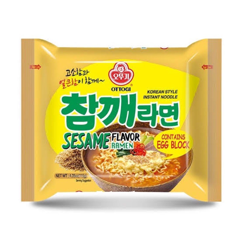 Sesame Ramen Pouch Korean Sesame Ramen Ottogi 115g Shopee