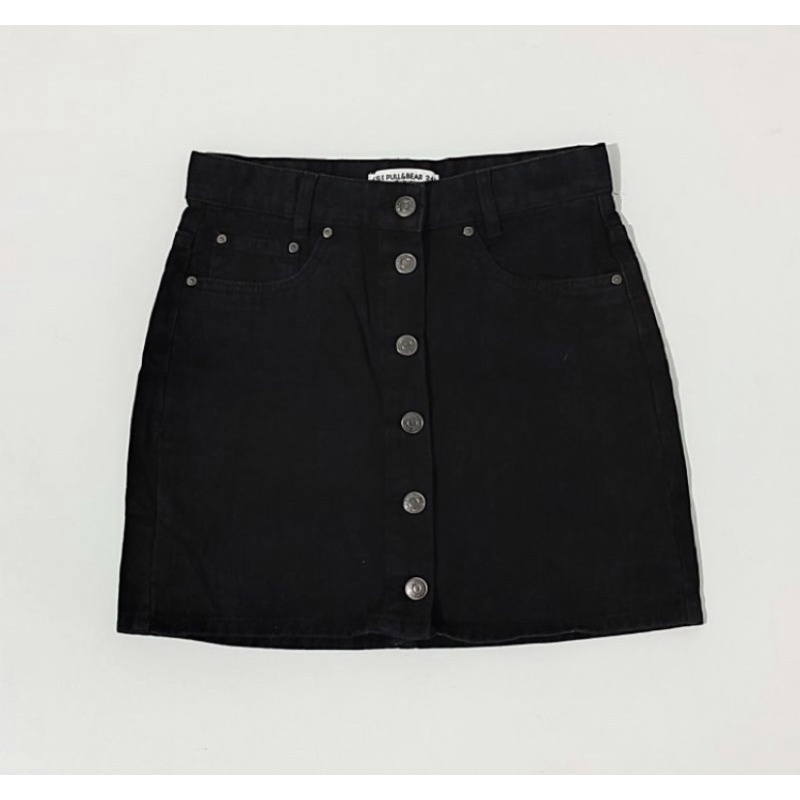 Pull and bear black best sale denim skirt