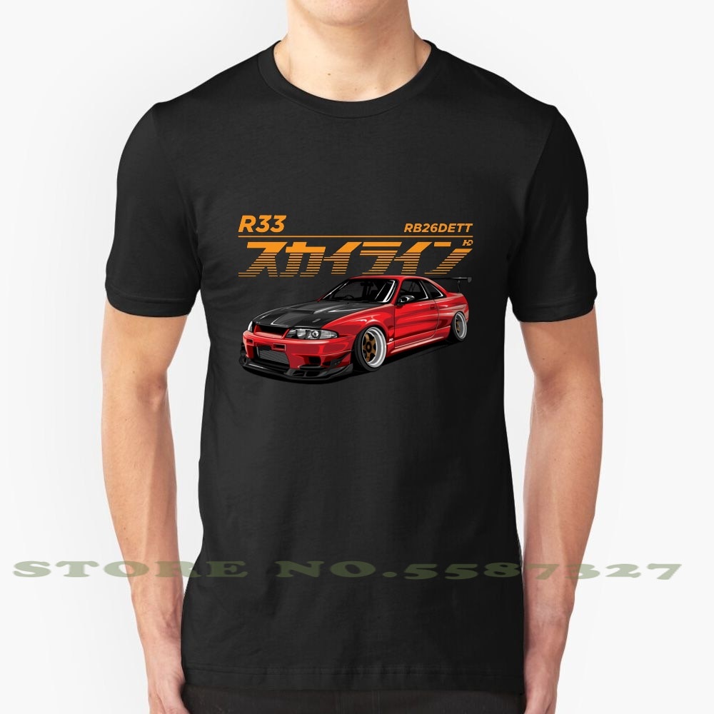 new Men's T-Shirts Skyline R33 Vintage s Nissan Skyline Gtr R33 Bnr33 ...