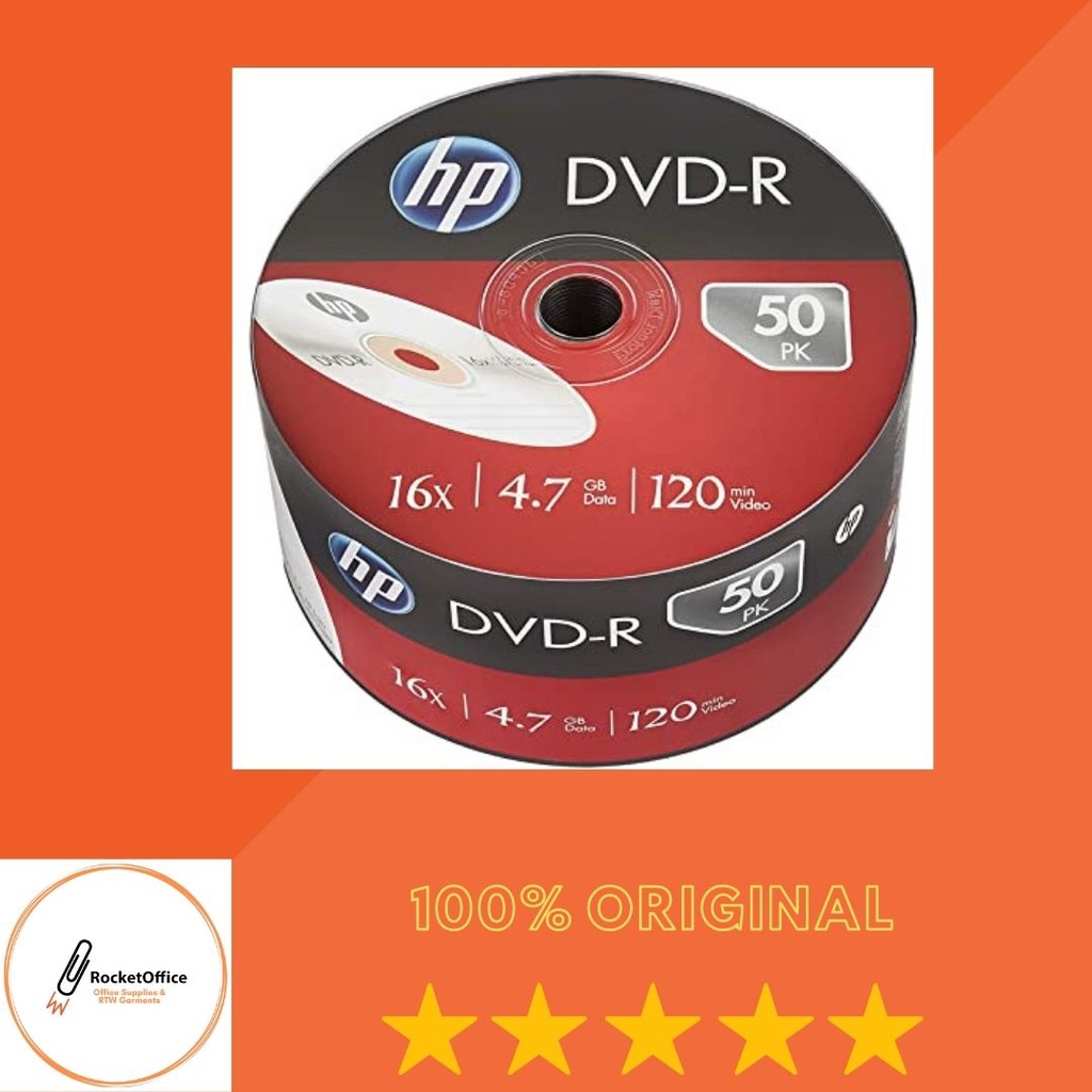 HP DVD-R 4.7GB Blank DVD CD 50 Pieces | Shopee Philippines