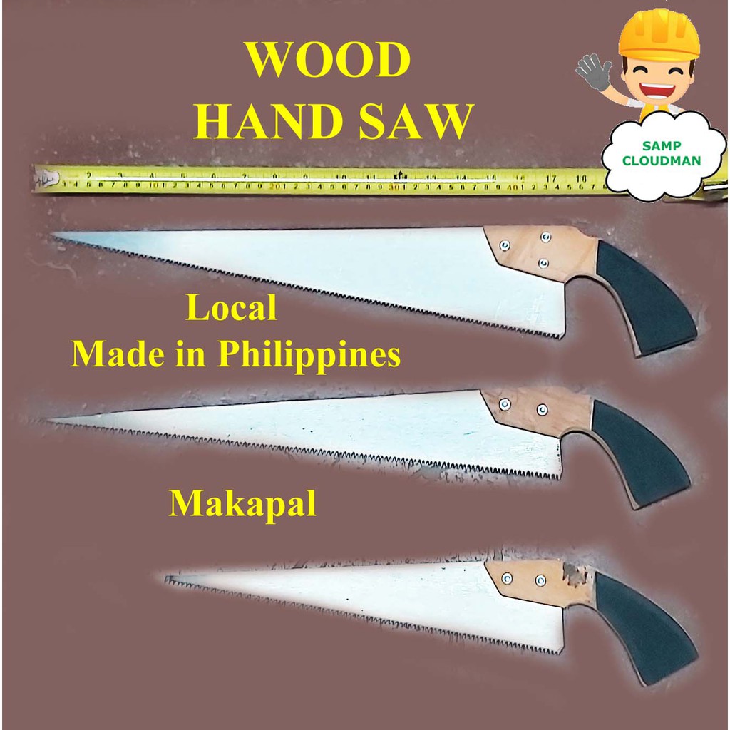 Local Made LAGARI Wood Hand Saw Blade Makapal Small Medium Large Wood Cutter with Rubber Grip