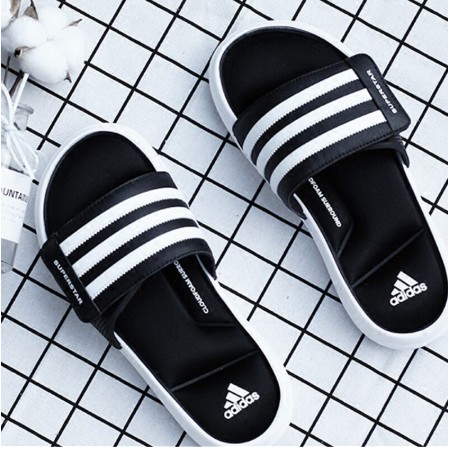 Addas SuperStar Slide Memory Foam Velcro Sport Slippers Non slip Damping Slide Outdoor Casual Flip Flop For Men And Women Shopee Philippines