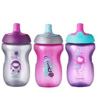 Tommee Tippee Insulated Sippee Cup (9oz, 12+ Months, 2 Count) Water Bottle  for Toddlers, Spill-Proof, BPA Free, Colorful and Playful Designs 