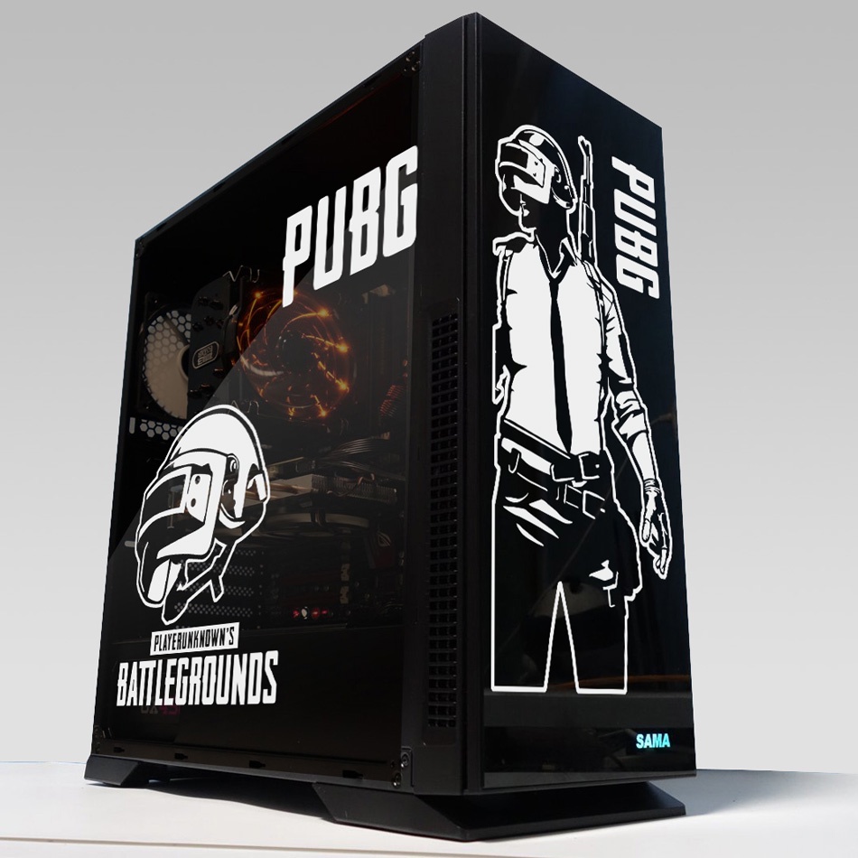 PUBG Gaming PC Case Stickers ComputerHost Skin Decorate Decal