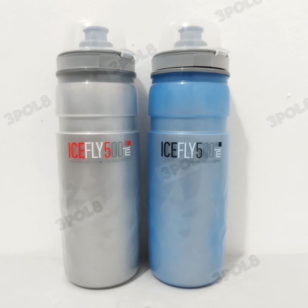 Elite Bottles Icefly 500ml Bike Squeezable Insulated Water Bottle Ice ...