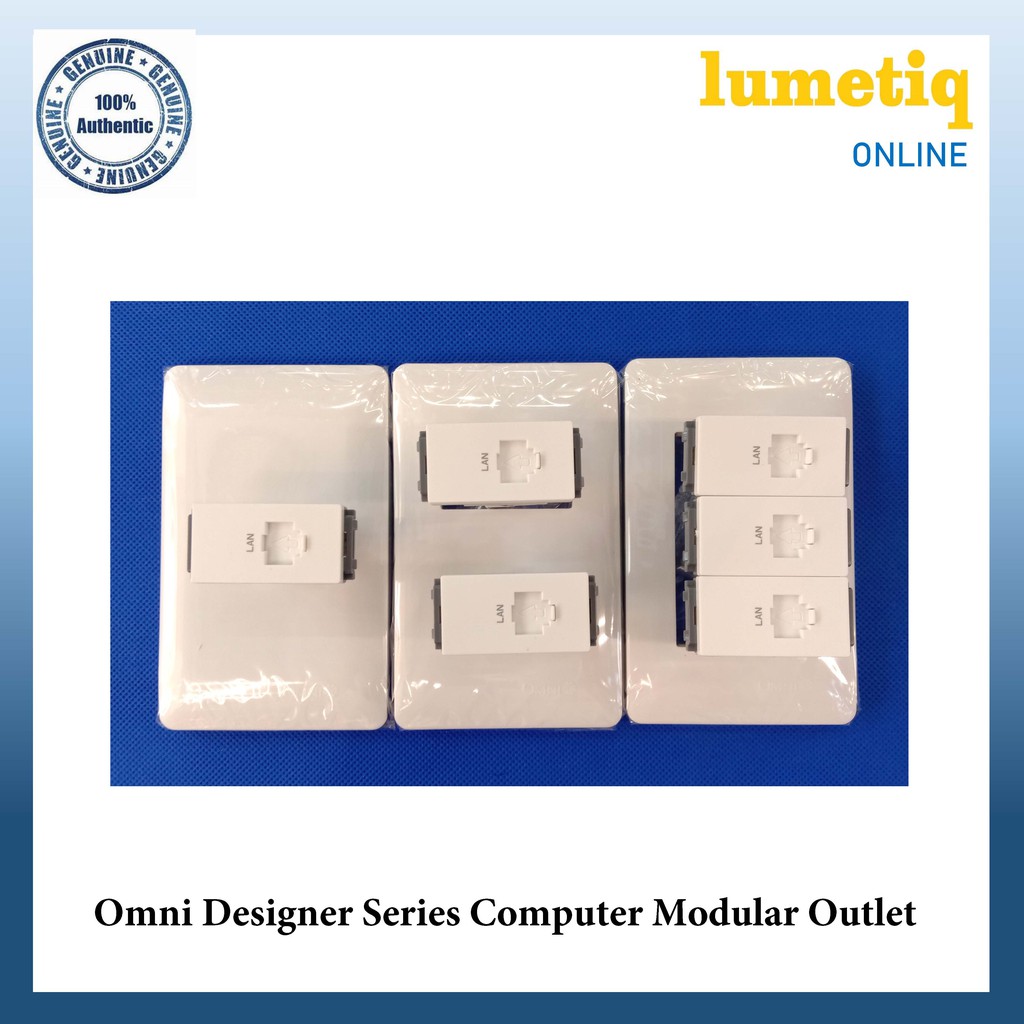 Omni Designer Series Ivory Computer Lan Outlet 8 Pin Set 123 Gang Shopee Philippines 2196