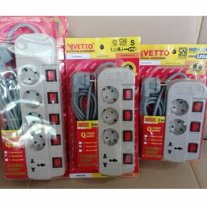 Vetto Multi Socket 3-Meter And 1.5 Meter Sockets (3,4 And 5-hole ...