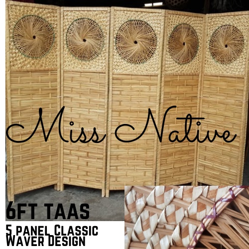 WALL ROOM DIVIDER 6FT / PARTITION DIVIDER 6FT / NATIVE / MAHOGANY WOOD GLOSSY VARNISH Shopee