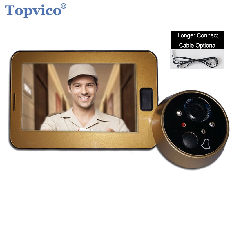2022 NEW HOT Video Peephole Doorbell Camera 4.3" Color Screen with 2m