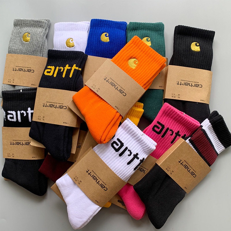 Mens Cotton Outdoor Sock Colorful Sports High Tube Elastic Embroidery Sole Thickened Socks Card 