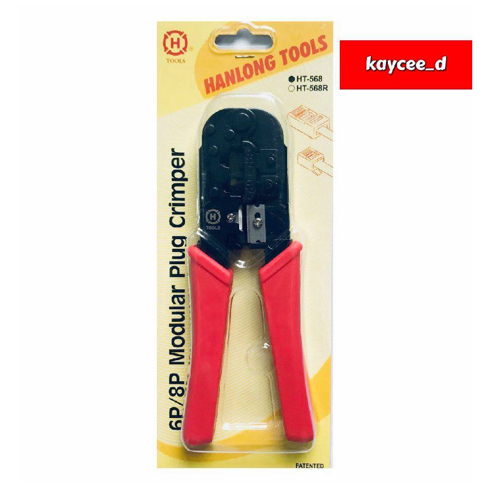 Hanlong (Taiwan) Modular Plug Crimping Tool, 6P/8P- For RJ11, RJ12 and ...