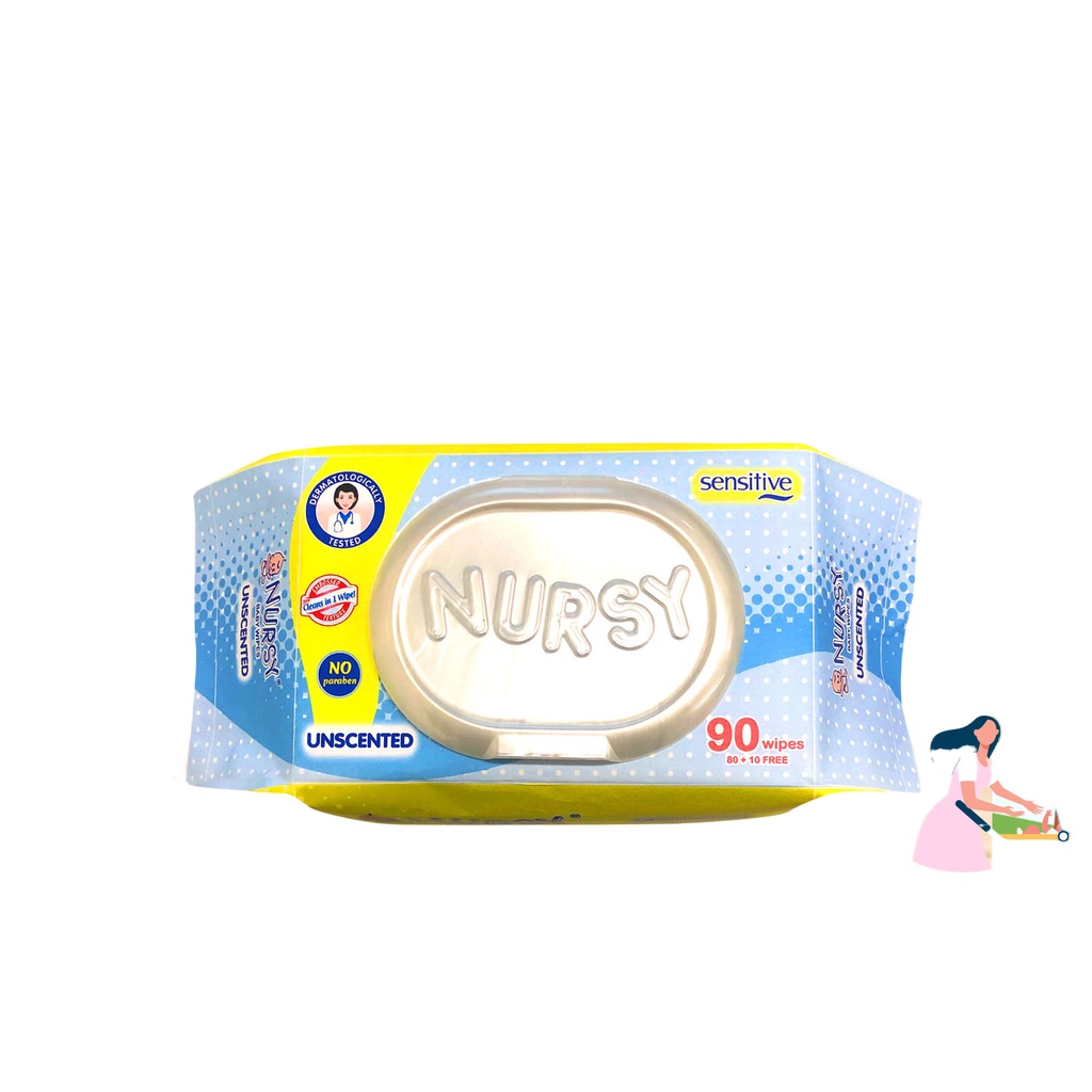 Nursy Baby Wipes Unscented 90 pulls Shopee Philippines